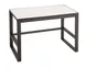 Cal-Mil 22342-32-15 Merchandising Table – 32" W x 18" D x 24-1/4" H, 2‑Tier White Shelf, Metal Frame 1 image