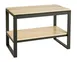 Cal-Mil 22342-32-71 Merchandising Table 32"W x 18"D x 24-1/4"H 2‑Tier, Maple Shelf, Metal Frame 2 image