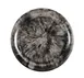 Cal-Mil 22351-7-120 7" Diameter Black Gloss Melamine Coupe Plate, Reactive Finish, Round Shape 1 image