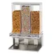 Cal-Mil 22355-3-55 Countertop Dispenser, 17½" x 12" x 24", Clear Bins, Push‑Tab & Crumb Catcher 1 image