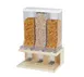 Cal-Mil 22355-3-71 Blonde Countertop Dispenser 17.5"x12"x24" Base, 3 Bins, Push‑Tab & Crumb Catcher 1 image