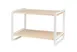 Cal-Mil 22356-2-15 Blonde Display Riser, 22" X 13.25" X 14.5", 2-Tier, White Metal Frame 1 image