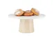Cal-Mil 22378-125-71 Blonde Cake Stand, 12" x 5", Corian Plate on Maple Wood Base 1 image