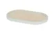 Cal-Mil 22379-712-107 Blonde Oval Maple Tray, 7" x 12", Two Tone Matcha Rim 1 image