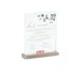 Cal-Mil 22385-811-55 Sign Holder, 9.25"W x 2.625"D x 11.25"H, Stainless Steel Base, Modern 1 image