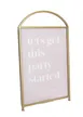 Cal-Mil 22409-811-90 Arched Card Holder, 8.5" x 11"H Clear Acrylic with Iron Frame, Gold Finish 2 image