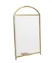 Cal-Mil 22409-811-90 Arched Card Holder, 8.5" x 11"H Clear Acrylic with Iron Frame, Gold Finish 1 image