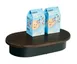 Cal-Mil 22411-3-112 Heritage Riser, 18" X 10" X 3"H, Oval, Dark Brown Oak Top And Black Metal Base 2 image