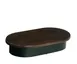 Cal-Mil 22411-3-112 Heritage Riser, 18" X 10" X 3"H, Oval, Dark Brown Oak Top And Black Metal Base 1 image