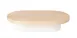Cal-Mil 22411-3-71 Oval Riser 18" x 10" x 3" H Maple Top Metal Base 4" H 10‑19" W/D 1‑2 Steps 1 image