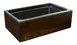 Cal-Mil 22421-10-112 Ice Bucket, 11" x 13" x 6½" H, Curved Edges, Stained Oak Wood, Browns Finish 1 image