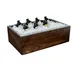 Cal-Mil 22421-12-112 Ice Bucket, 12½" x 21½" x 6" Dark Stained Oak Wood, Brown, Curved Edges 1 image