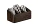 Cal-Mil 22424-112 Heritage 3-Compartment Wood Flatware Holder, 5-1/2" x 10-1/2" x 5"H 1 image