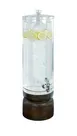 Cal-Mil 22441-3INF-112 Uninsulated Beverage Dispenser, 10" x 7½" x 29" H, Acrylic, Oak Base - Single 1 image