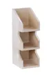Cal-Mil 22455-3-113 Condiment Display, 6"W X 7"D X 16"H, 3 Section, White-Washed Pine Wood 1 image