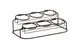 Cal-Mil 22601-16-13 6 Jar Display, 16"W X 9.25"D X 6"H (3) 16 Oz. Jars Included, Black 1 image