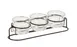 Cal-Mil 22602-32-13 3 Jar Display, 6"W X 5"D X 4.5"H (3) 32 Oz. Jars Included, Black 1 image