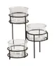 Cal-Mil 22604-32-13 Jar Display, 11"W X 11"D X 12.25"H, 3 Tiered, Includes (3) 32 Oz. Round Glass Jars 1 image