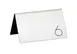 Cal-Mil 22625-10 Engraved Table Number Tent, Horizontal 5" W x 3-1/2" H, Silver/Black Finish 1 image