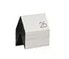Cal-Mil 22625A-10 Engraved Number Tent Set 1-25, Horizontal Sign, 5" W x 3½" H, Silver/Black 1 image