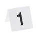 Cal-Mil 227-2 Number Tent Sign, 3" X 3" White Plastic with Black Numbers, Set #51-#75 1 image