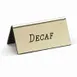 Cal-Mil 228-2-011 Gold Metal Beverage Tent Sign, 3" W x 1½" H, Printed Table Sign For Dining Numbers 1 image
