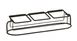 Cal-Mil 22802-3-13 3 Jar Display, 16.5"W X 10"D X 5"H (3) Square Glass Jars Included, Black Wire 1 image