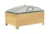 Cal-Mil 23143-21 Sydney Chafer Griddle Stand, 22" W x 14" D x 13.5" H, Oak Frame, Chafing Dish 1 image