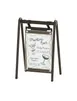Cal-Mil 23160-47-13 Onyx Hanging Signage, 5.5"W x 3"D x 10"H, Acrylic, Black Powder-Coated Metal 1 image
