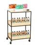 Cal-Mil 23166-71 Modular Merchandising Cart, 28"W x 20"D x 40"H, 3-Tier, Blonde Wood Finish 1 image
