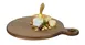 Cal-Mil 23176-14-78 Sydney Serving Board, 14"dia x .75"H, Walnut Wood 1 image