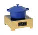 Cal-Mil 23178-21 Sydney Induction Mini Cookware, 22"W x 14"D x 13"H, 1800W 120V 15A, Oak Finish 1 image