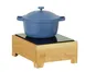Cal-Mil 23181-21 Sydney Induction Mini Cookware, 12.75"W x 15.875"D x 7"H, 1800W 120V 15A, OakFinish 1 image
