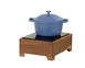 Cal-Mil 23181-78 Sydney Induction Mini Cookware, 12.75"W x 15.875"D x 7"H, 1800W 120V 15A, Walnut Finish 1 image