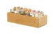 Cal-Mil 23183-3-21 Sydney Jar Display, Rectangular Solid Oak Tray, 12.75"W x 5"D x 7.5"H, Glass Jars 1 image