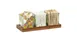 Cal-Mil 23183-78 Sydney 3 Jar Display, 12.75"W X 5"D X 4.5"H, Walnut 1 image