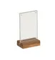 Cal-Mil 23185-46-78 Sydney Card Holder, 4"W x 2.5"D x 6.5"H, Walnut, Stainless Steel Base 2 image