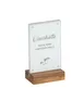Cal-Mil 23185-46-78 Sydney Card Holder, 4"W x 2.5"D x 6.5"H, Walnut, Stainless Steel Base 1 image