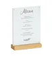 Cal-Mil 23185-811-21 Sydney Card Holder, 8.5"W x 3"D x 12.25"H, Oak Finish, Stainless Steel Base 1 image