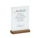 Cal-Mil 23185-811-78 Sydney Card Holder, 8.5"W x 3"D x 12.25"H, Walnut, Stainless Steel Base 1 image
