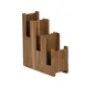 Cal-Mil 23187-78 Sydney 3 Lid/Cup Holder, 5"W x 16"D x 12"W, Walnut Finish - Aid for Café Beverage 2 image