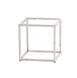 Cal-Mil 23201-10-49 Riser, 10"W X 10"D X 10"H, Cube, Chrome-Plated Metal 1 image