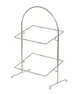 Cal-Mil 23402-49 Bakery Stand, 18"W X 10.5"D X 20.75"H, 2 Tier, Chrome 1 image
