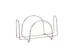 Cal-Mil 23403-49 Napkin Holder, Chrome Metal, 9" W x 5" D x 5" H, 4.5" x 8.5" Tabletop Size 1 image