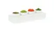 Cal-Mil 23413-3-15 Juno Riser, 20.5"W X 7"D X 3.25"H, Rectangular, White Metal Construction 1 image