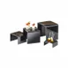 Cal-Mil 237 Riser Set, Black Square Acrylic 4 Steps 5×5×2"‑8×8×8" ScratchResist Plastic Base - 4/Set 1 image