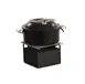 Cal-Mil 23706-13 Chafer Alternative, Square 9"W x 9"D x 7.25"H Onyx Black Metal Frame Chafing Dishes 2 image