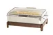 Cal-Mil 23718-78 Induction Chafing Dish Heater, 26" W x 18.5" D x 10" H Soft-Close Walnut Lid 1 image