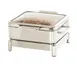 Cal-Mil 23719-49 Induction Chafer, 16" W x 16" D x 10" H Chafing Dish Heater Soft-Close Chrome Lid 1 image