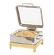 Cal-Mil 23719-71 Induction Chafer, 16"W X 16"D X 10"H With Soft-Close See-Through Blonde Lid 2 image